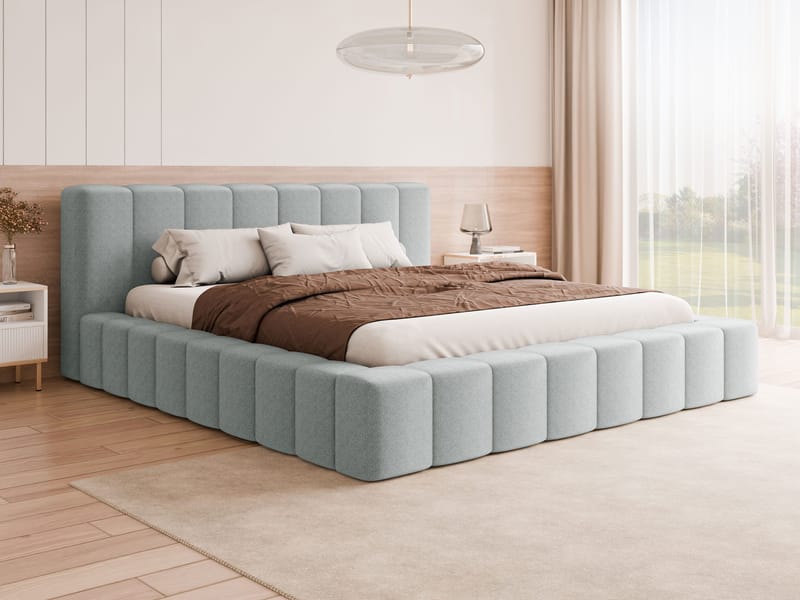 Orvinel Sengeramme 180x200 cm med Oppbevaring - Lys grå - Møbler - Senger - Senger med oppbevaring