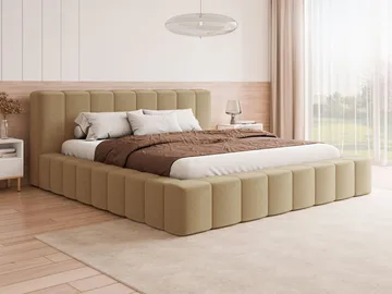 Orvinel Sengeramme 180x200 cm med Oppbevaring - Mørk beige - Møbler - Senger - Senger med oppbevaring