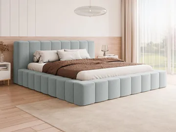 Orvinel Sengeramme 200x200 cm med Oppbevaring - Lys grå - Møbler - Senger - Senger med oppbevaring
