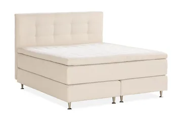 Oslo Luksus Komplett Seng Pakke Kontinentalseng 180x200 cm med sengegavl - Beige / Lys - Møbler - Senger - Kontinentalsenger