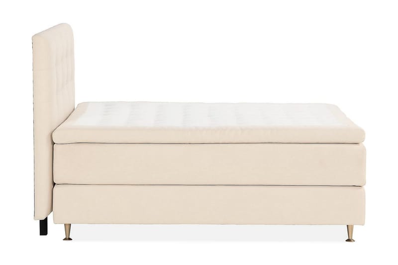 Oslo Luksus Komplett Seng Pakke Kontinentalseng 180x200 cm med sengegavl - Beige / Lys - Møbler - Senger - Kontinentalsenger