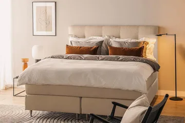 Oslo Lyx Kontinentalseng 160x200 cm - Beige - Møbler - Senger - Kontinentalsenger