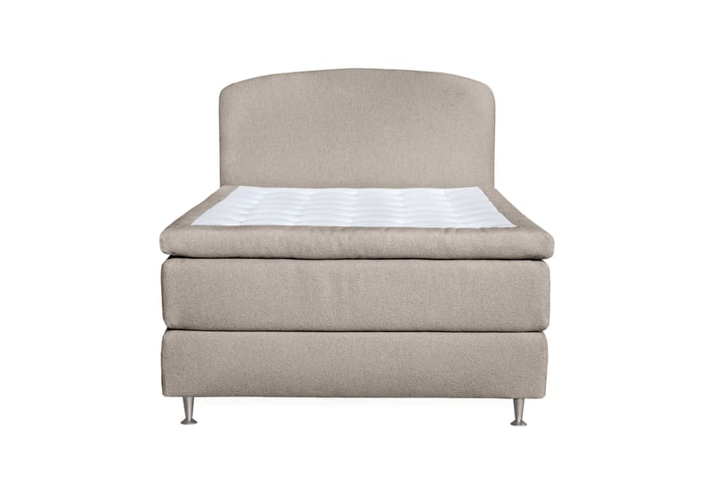 Oslo Lyx Sengpakke Kontinentalseng 120x200 cm Curved Sengegavl, Beige