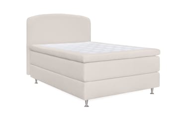 Oslo Lyx Sengpakke Kontinentalseng 120x200 cm Curved Sengegavl - Lys beige - Møbler - Senger - Enkeltsenger