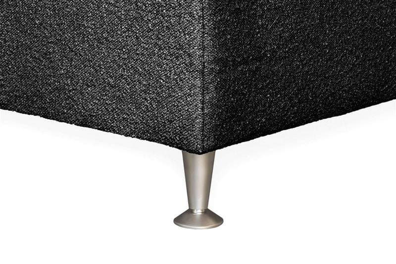 Oslo Lyx Sengpakke Kontinentalseng 140x200 cm Curved Sengegavl - Svart - Møbler - Senger - Enkeltsenger