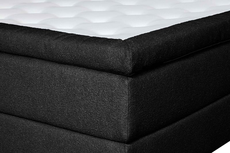 Oslo Lyx Sengpakke Kontinentalseng 160x200 cm Curved Sengegavl - Svart - Møbler - Senger - Kontinentalsenger