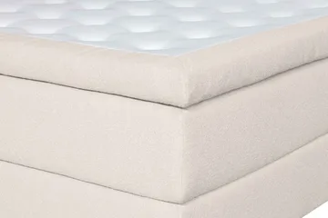 Oslo Lyx Sengpakke Kontinentalseng 180x200 cm Curved Sengegavl - Lys beige - Møbler - Senger - Enkeltsenger