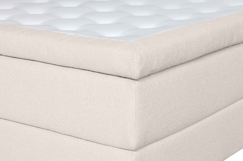 Oslo Lyx Sengpakke Kontinentalseng 180x200 cm Curved Sengegavl - Lys beige - Møbler - Senger - Enkeltsenger