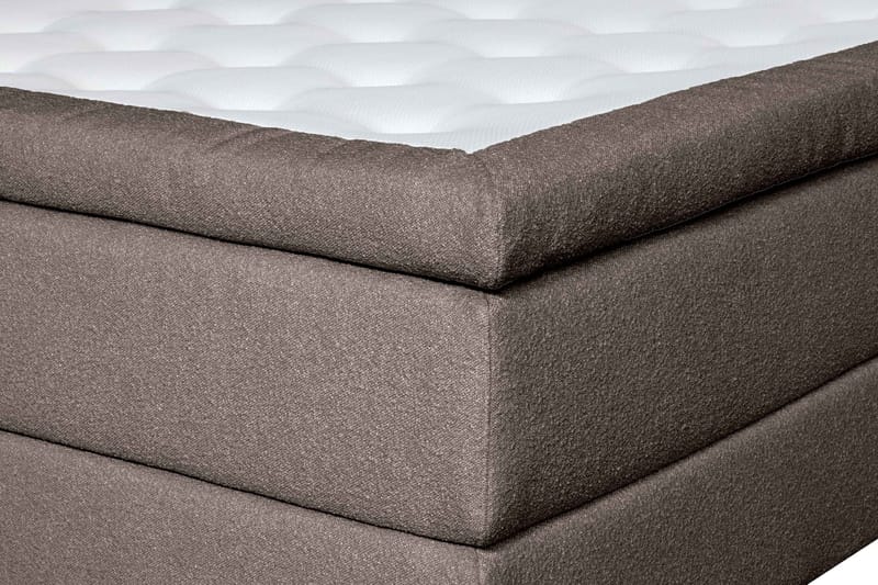 Oslo Lyx Sengpakke Kontinentalseng 180x200 cm Curved Sengegavl - Lys brun - Møbler - Senger - Kontinentalsenger