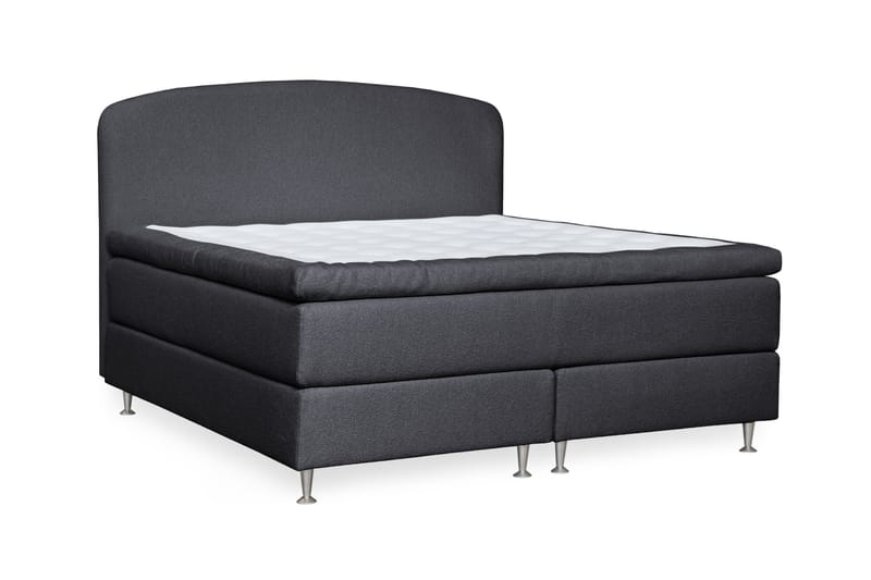 Oslo Lyx Sengpakke Kontinentalseng 180x200 cm Curved Sengegavl, Svart