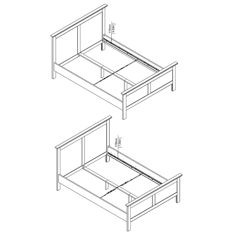 Paris Seng Paris 140x200 cm - Møbler - Senger - Sengeramme & sengestamme