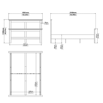 Paris Seng Paris 140x200 cm - Møbler - Senger - Sengeramme & sengestamme