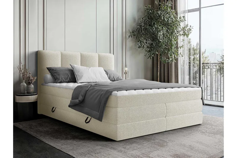 Pinta Oppbevaringsseng 160x200 cm, Beige