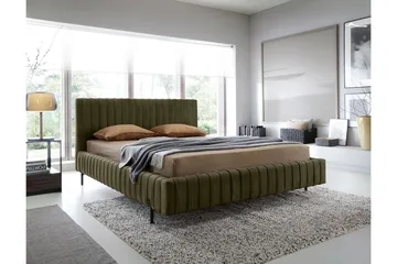 Plissa Sengeramme 140x200 cm - Grønn - Møbler - Senger - Senger med oppbevaring