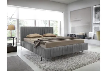 Plissa Sengramme 180x200 cm - Grå - Møbler - Senger - Senger med oppbevaring