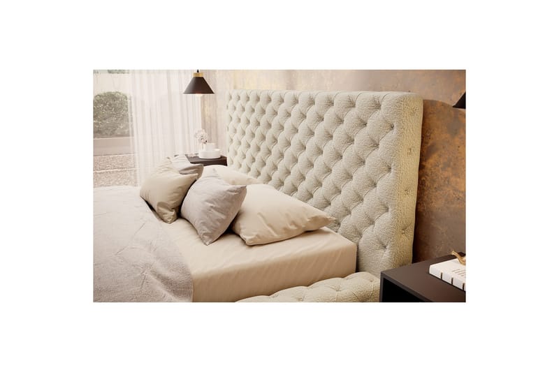 Princce Sengeramme 140x200 cm - Beige - Møbler - Senger - Senger med oppbevaring