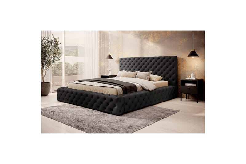Princce Sengeramme 140x200 cm - Grå - Møbler - Senger - Senger med oppbevaring