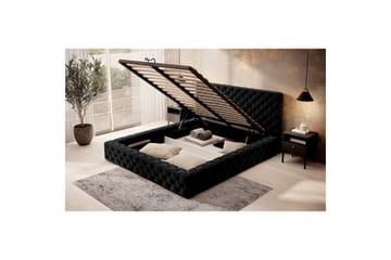 Princce Sengeramme 140x200 cm - Svart-hvit - Møbler - Senger - Senger med oppbevaring
