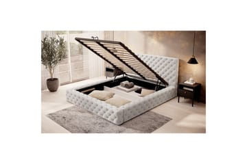 Princce Sengeramme 140x200 cm - Svart-hvit - Møbler - Senger - Senger med oppbevaring