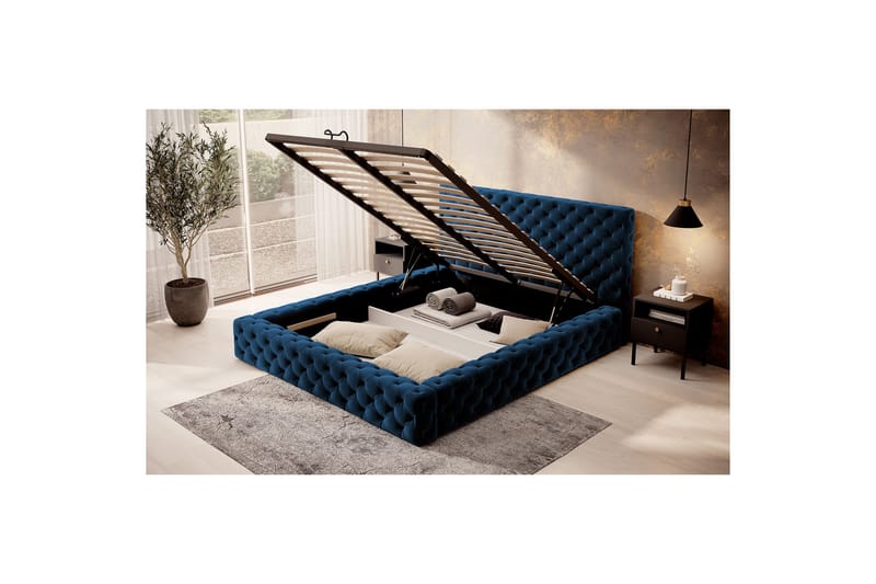 Princce Sengeramme 160x200 cm - Antrasitt - Møbler - Senger - Senger med oppbevaring