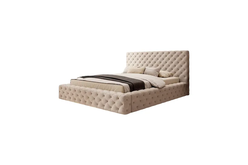 Princce Sengeramme 160x200 cm - Beige - Møbler - Senger - Senger med oppbevaring