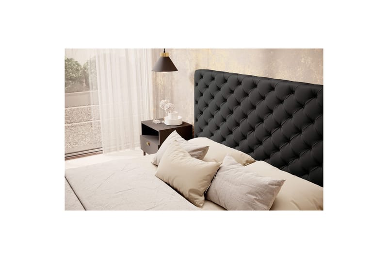 Princce Sengeramme 160x200 cm - Svart-hvit - Møbler - Senger - Senger med oppbevaring