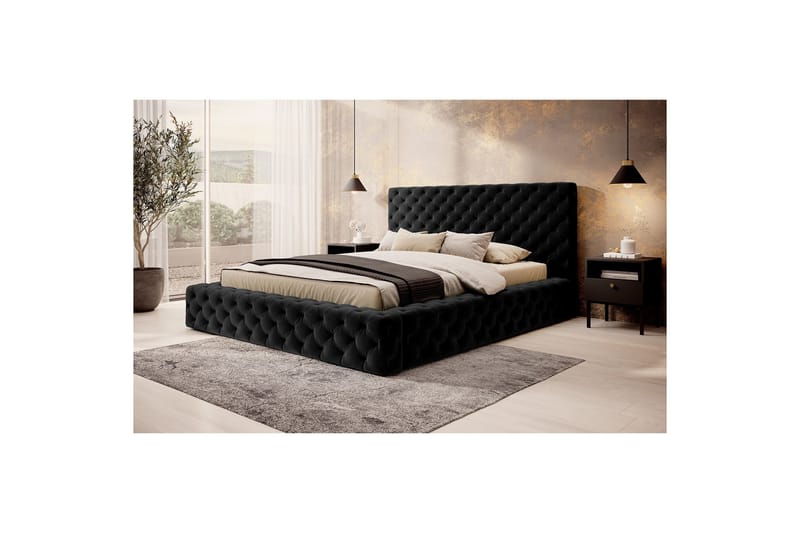 Princce Sengeramme 180x200 cm - Antrasitt - Møbler - Senger - Senger med oppbevaring