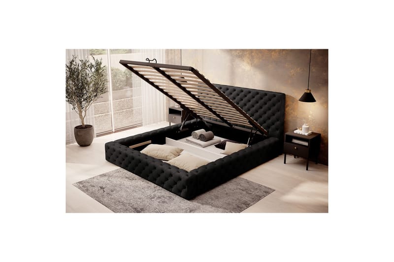 Princce Sengeramme 180x200 cm - Beige - Møbler - Senger - Senger med oppbevaring