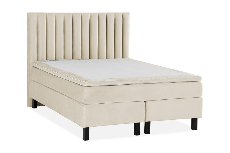 Princess Kontinentalseng 140x200cm - Beige/Fløyel - Møbler - Senger - Kontinentalsenger