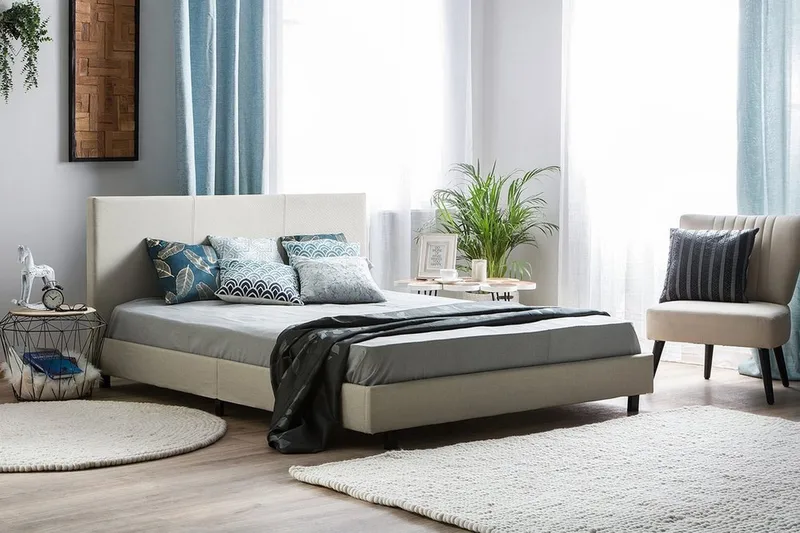 Albi Dobbeltseng 180x200 cm - Beige - Møbler - Senger - Sengeramme & sengestamme