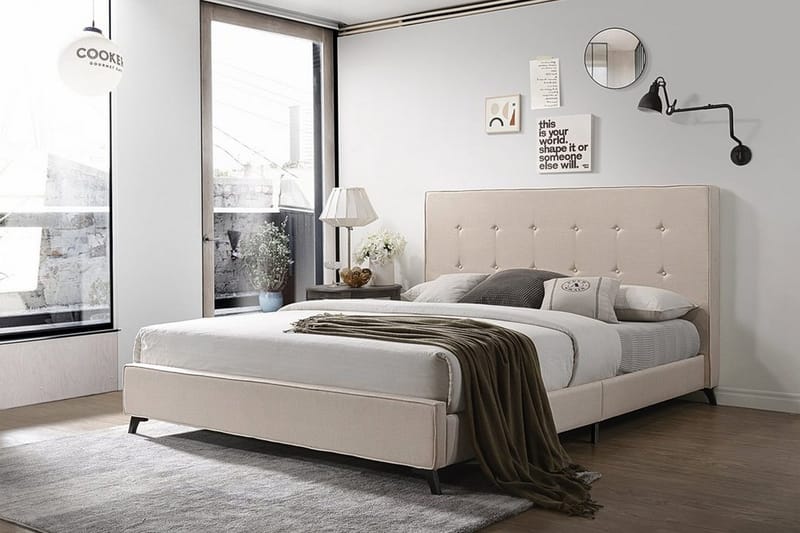 Ambassador Dobbeltseng 140x200 cm - Beige - Møbler - Senger - Rammeseng