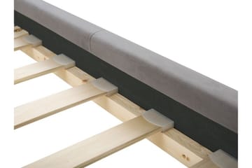 Amberta Rammeseng 140x200 cm - Fløyel/Grå - Møbler - Senger - Rammeseng