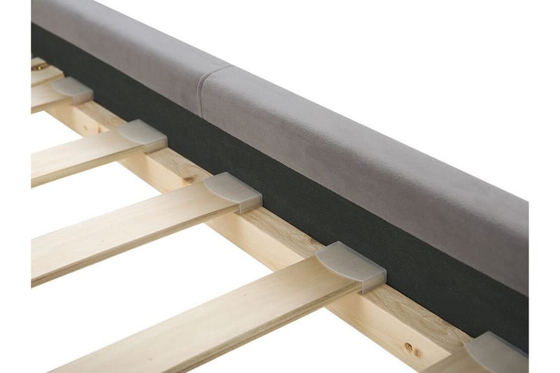 Amberta Rammeseng 140x200 cm - Fløyel/Grå - Møbler - Senger - Sengeramme & sengestamme