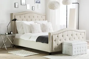 Aurel Dobbeltseng 160 | 200 cm - Beige - Møbler - Senger - Rammeseng