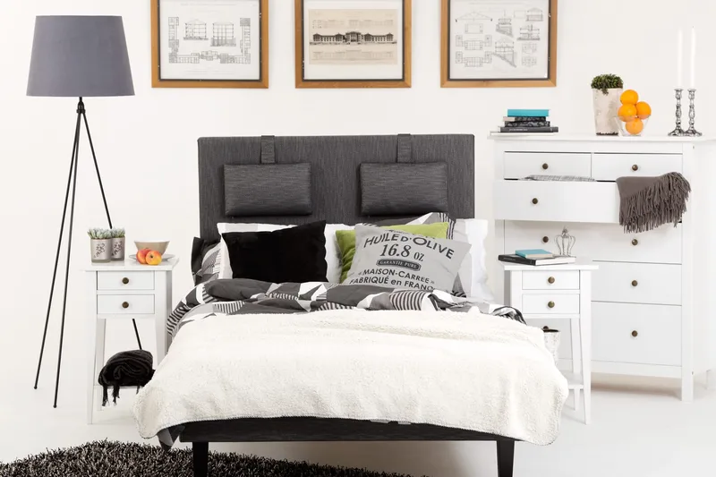 Basic Rammeseng 120x200 Ancona - Grå - Møbler - Senger - Enkeltsenger