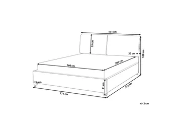 BELFORT Dobbeltseng 160 | 200 cm - Beige - Møbler - Senger - Rammeseng