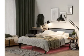Clamart dobbeltseng 160200 cm Svart Svart - Møbler - Senger - Rammeseng