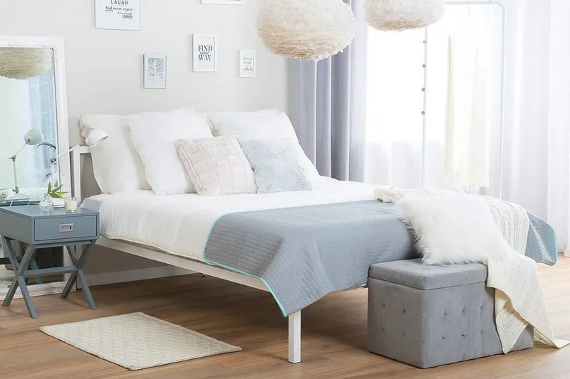 Cusset Dobbeltseng 160 | 200 cm - Hvit - Møbler - Senger - Sengeramme & sengestamme