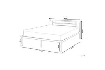 Cusset Dobbeltseng 160 | 200 cm - Svart - Møbler - Senger - Rammeseng