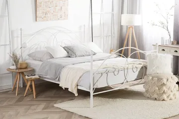 Dinard Dobbeltseng 160|200 Cm - Hvit - Møbler - Senger - Sengeramme & sengestamme