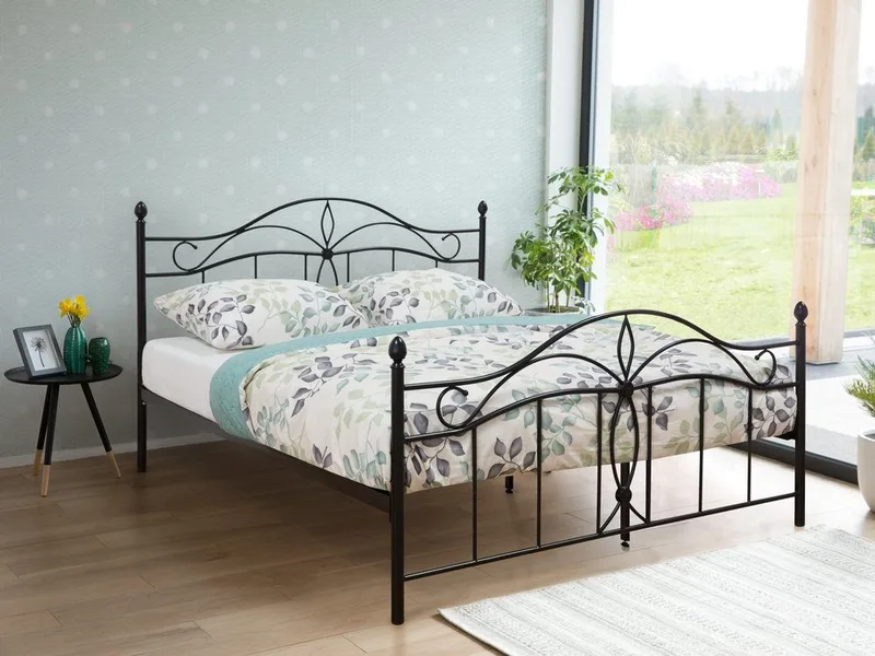 Dobbeltseng Antlia 160 | 200 cm, Svart