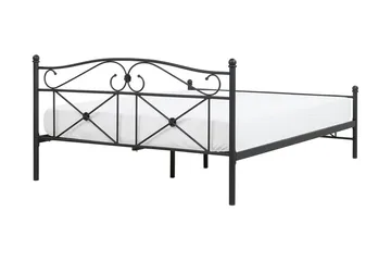 Dobbeltseng Askersred 140x200 cm - Svart - Møbler - Senger - Sengeramme & sengestamme