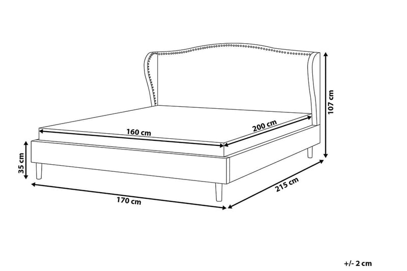 Dobbeltseng Colmar 160 | 200 cm - Beige - Rammeseng - Dobbeltsenger