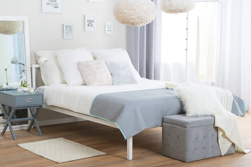 Dobbeltseng Cusset 160 | 200 cm - Hvit - Møbler - Senger - Rammeseng