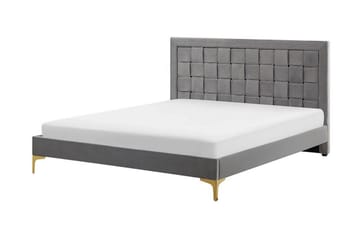 Dobbeltseng Darhult 140x200 cm - Grå - Møbler - Senger - Sengeramme & sengestamme