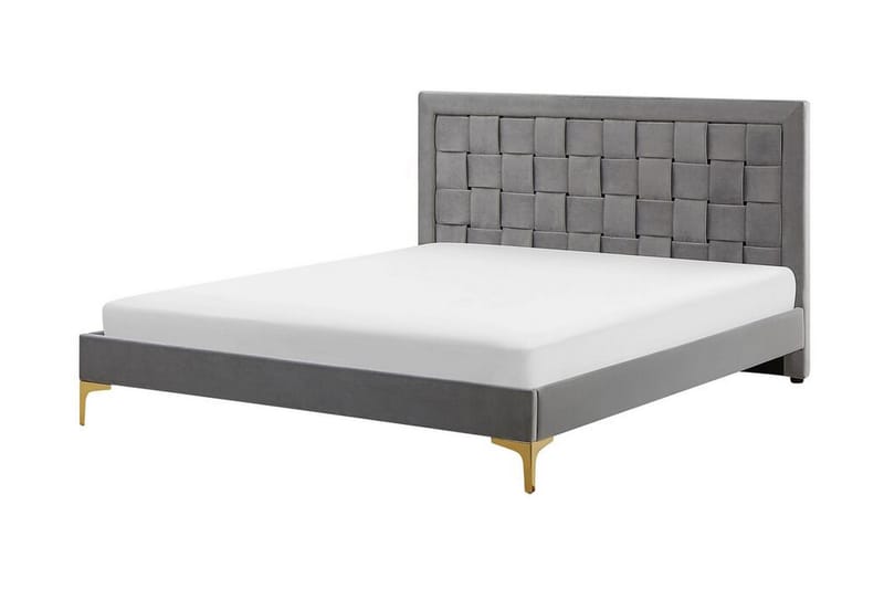 Dobbeltseng Darhult 140x200 cm - Grå - Møbler - Senger - Sengeramme & sengestamme