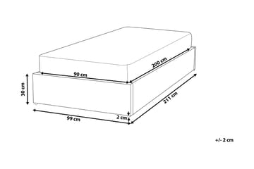 Dobbeltseng Dinan 90 | 200 cm - Beige - Møbler - Senger - Sengeramme & sengestamme