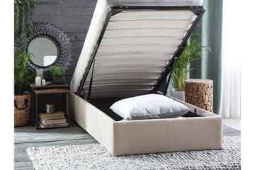 Dobbeltseng Dinan 90 - Beige - Møbler - Senger - Sengeramme & sengestamme