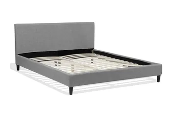 Dobbeltseng Fitou 160 - Grå - Møbler - Senger - Sengeramme & sengestamme