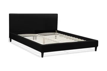 Dobbeltseng Fitou 160 - Svart - Møbler - Senger - Sengeramme & sengestamme